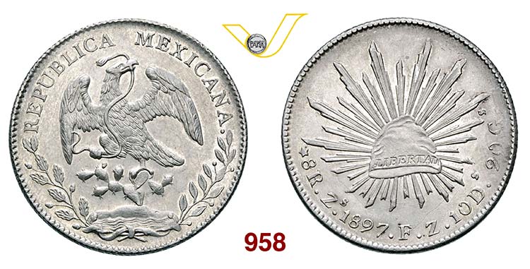 MESSICO      8 Reales 1897, ... 