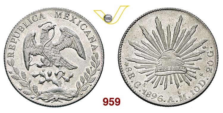 MESSICO      8 Reales 1896, ... 