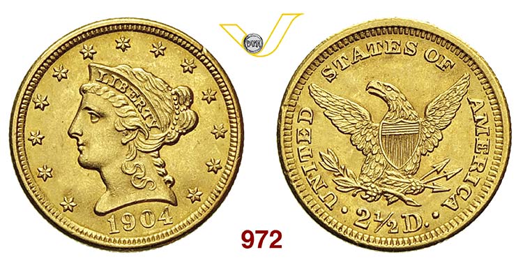 U.S.A.      2,5 Dollari 1904.   Au ... 