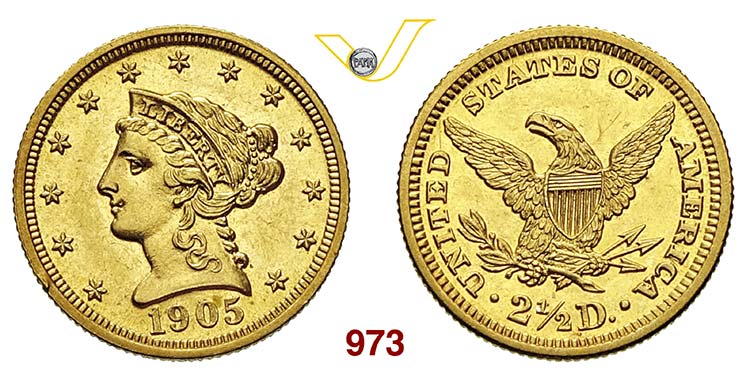 U.S.A.      2,5 Dollari 1905.   Au ... 