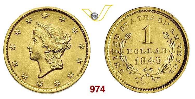 U.S.A.      1 Dollaro 1849.   Fb. ... 