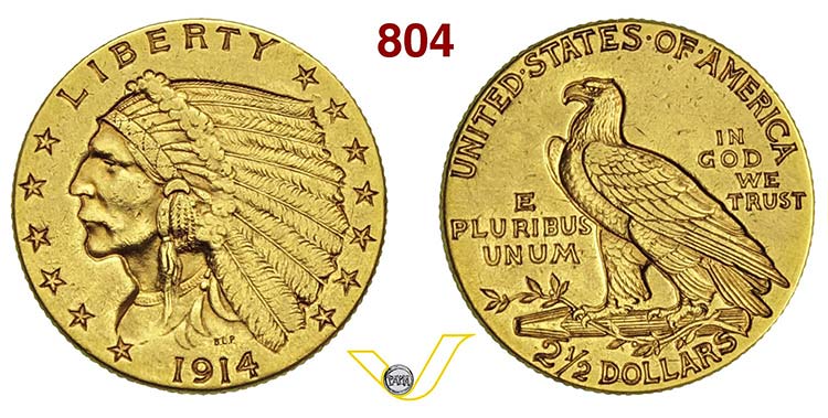 USA      2,5 Dollari 1914.   Fb. ... 
