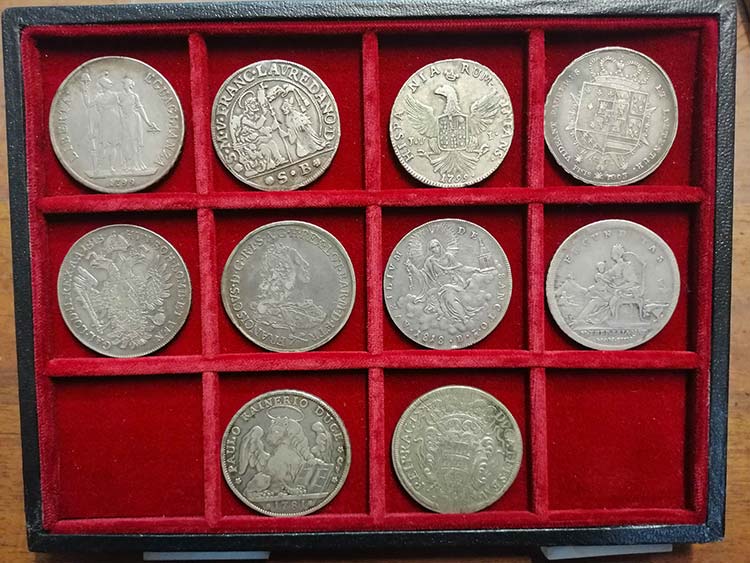 10 monete italiane in argento ... 