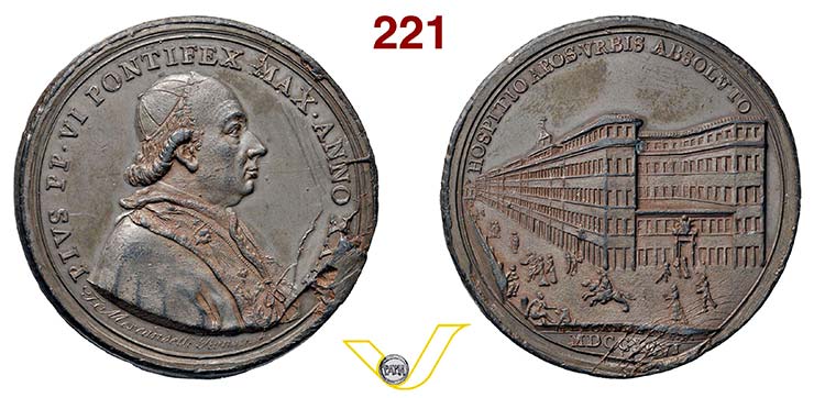 PIO VI  1775/1799  1796 ANNO XXII ... 