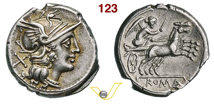 ANONIME  (157-156 a.C.)  Denario.  ... 