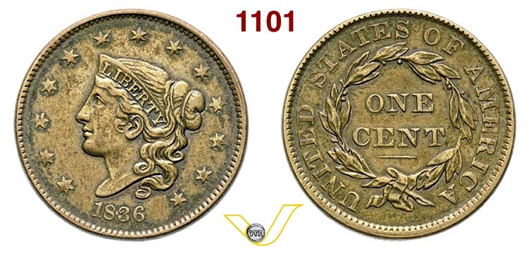 U.S.A. -     Cent. 1836.   Cu   g ... 