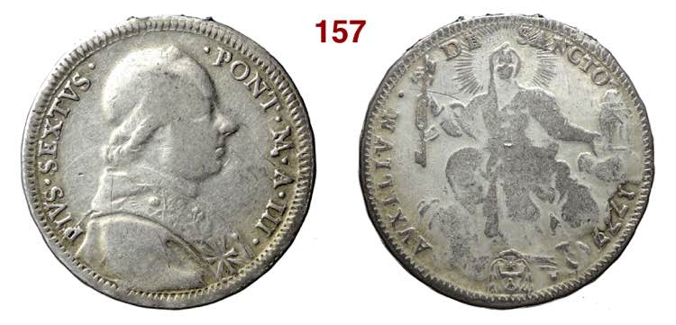 ROMA  PIO VI  (1775-1799)  Mezzo ... 