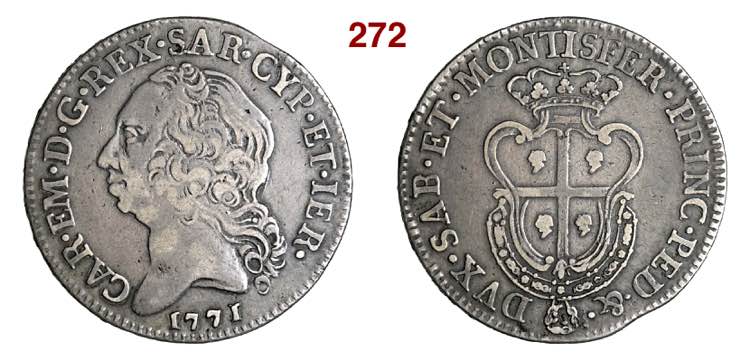 CARLO EMANUELE III, monetazione ... 
