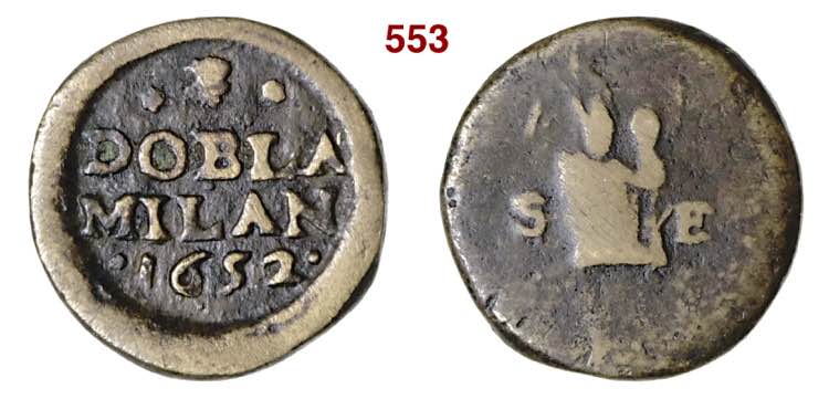 MILANO   Peso DOBLA MILAN 1652   ... 