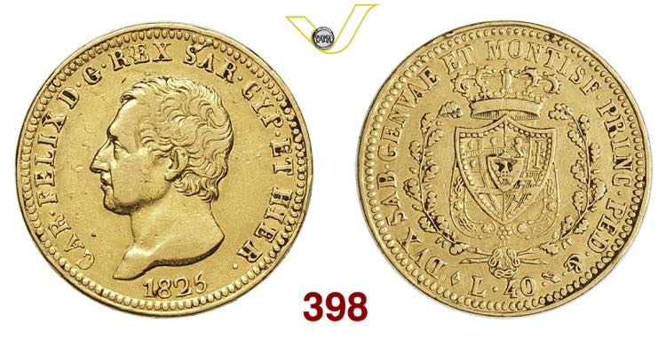 CARLO FELICE  (1821-1831)  40 Lire ... 