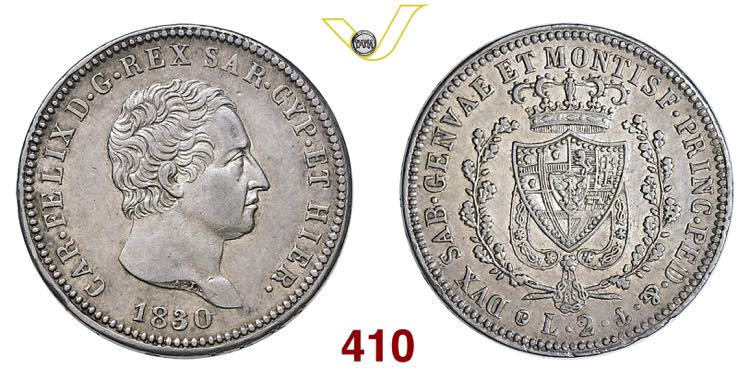 CARLO FELICE  (1821-1831)  2 Lire  ... 