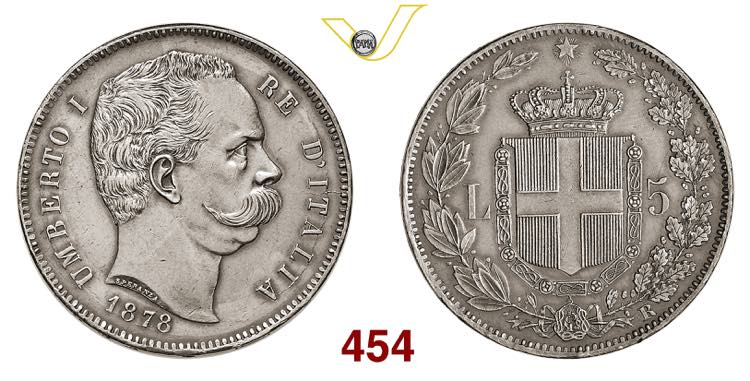 UMBERTO I  (1878-1900)  5 Lire  ... 