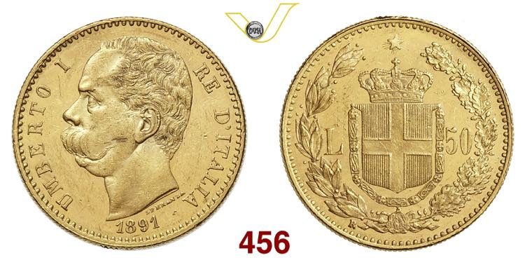 UMBERTO I  (1878-1900)  50 Lire  ... 