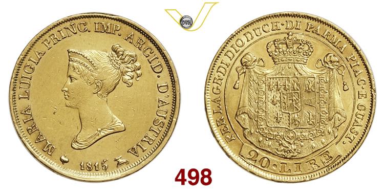 MARIA LUIGIA  (1814-1847)  20 Lire ... 