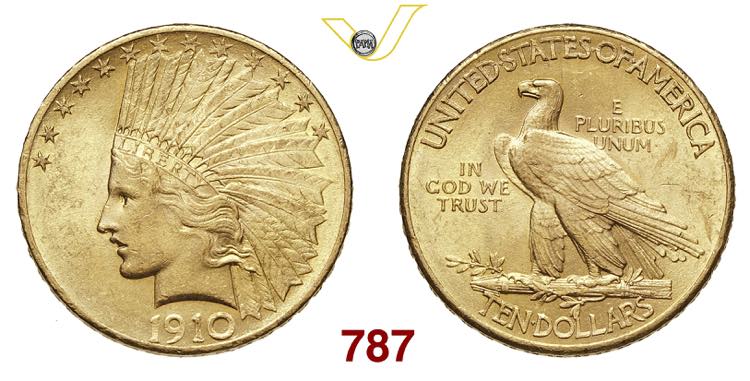 U.S.A.   10 Dollari  1910  ... 