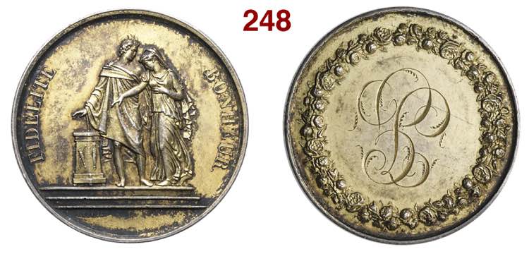 FRANCIA    Medaglia nuziale 1873  ... 