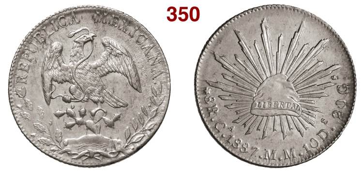 MEXICO  8 Reales 1887  sigle MM  ... 