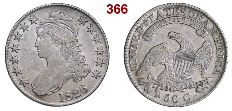 U.S.A.  50 Cents 1826  Kr.  37  Ag ... 