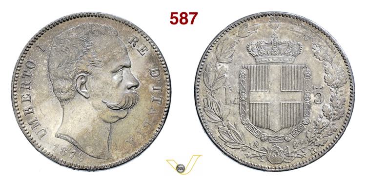 UMBERTO I  (1878-1900)  5 Lire ... 