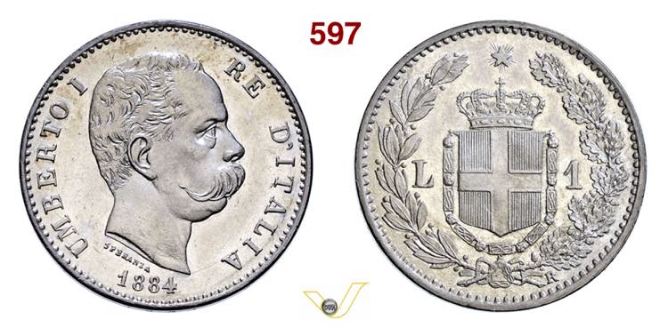 UMBERTO I  (1878-1900)  1 Lira ... 