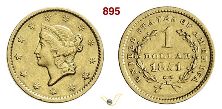 USA  1 Dollaro 1851   Kr.  73   Au ... 