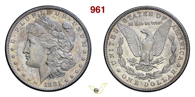  Dollaro Morgan 1879 S, 1881 S, ... 