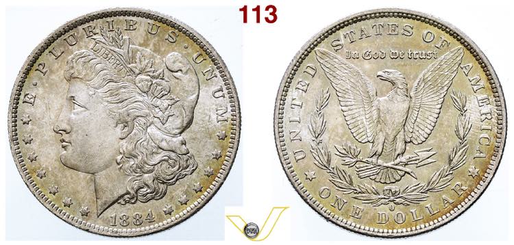 US dollaro 1884 O New Orleans, AG, ... 