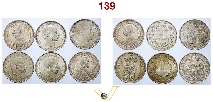 Regno di Danimarca 6 monete in ... 