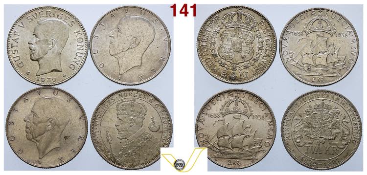 Regno di Svezia 4 monete in ... 