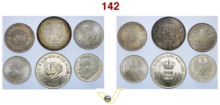 Stati Vari sei monete in argento: ... 