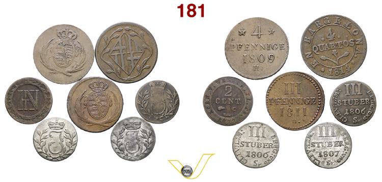 Periodo napoleonico, sette monete ... 