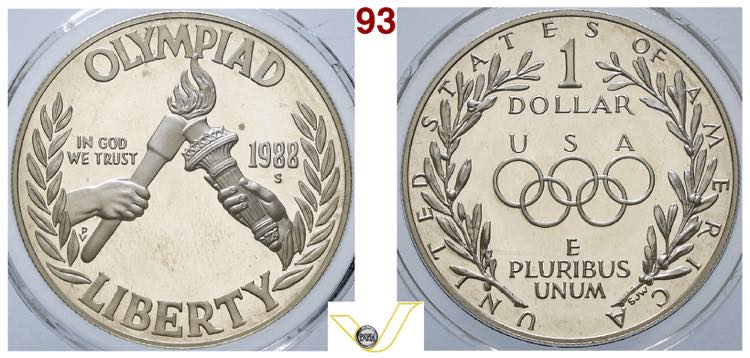 USA Dollaro 1988 Olimpiad. AG.  ... 