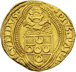 PIO II (1458-1464) Ducato.  D/ ... 