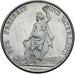SVIZZERA - T.F.    5 Franchi 1872 ... 