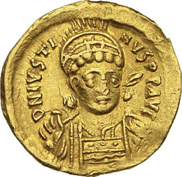 GIUSTINO I (518-527) Solido, ... 
