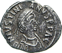 GIUSTINIANO I  (527-565)  Siliqua, ... 