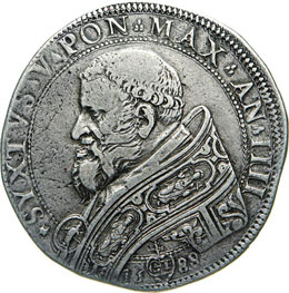 SISTO V  (1585-1590)  Piastra 1588 ... 