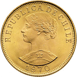CILE - 50 Pesos 1970.   Kr. 169   ... 