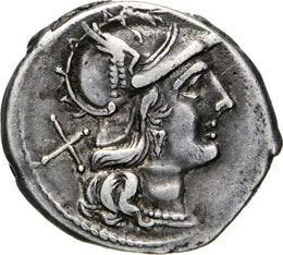 ANONIME  (189-180 a.C.)  Denario.  ... 