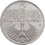 GERMANIA -     5 Marchi 1952 D Museo   Ag  ... 