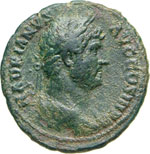 ADRIANO  (117-138)  Asse.  D/ Busto laureato ... 