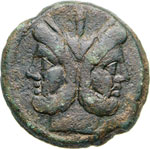 ANONIME  (240-225 a.C.)  Asse.  D/ Giano ... 