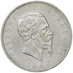 VITTORIO EMANUELE II  (1861-1878)  5 Lire ... 