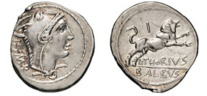 THORIA - L. Thorius Balbus  (105 a.C.)  ... 