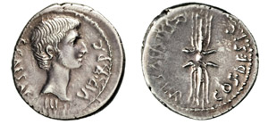 AUGUSTO - Monetario Q. Salvius  (40 a.C.)  ... 