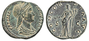 SABINA  (moglie di Adriano, † 137)  Asse.  ... 