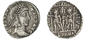 COSTANZO II  (337-361)  Mezza Siliqua (?), ... 