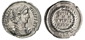 COSTANZO II  (337-361)  Siliqua, Sirmium.  ... 