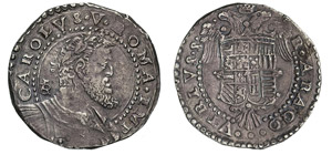 NAPOLI  CARLO V  (1516-1556)  Mezzo Ducato ... 