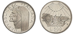 ROMA  REPUBBLICA ITALIANA  (1946-...)  500 ... 